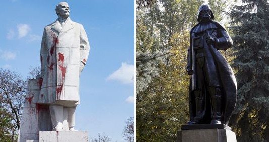 Insólito: convirtieron una estatua de Lenin en una de Darth Vader