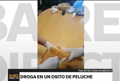 Descubrieron droga en un osito de peluche en México