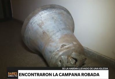 Encontraron la campana robada en Córdoba