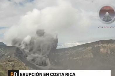 Erupción en Costa Rica