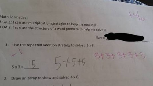La prueba de matemática de un nene que dividió a las redes sociales