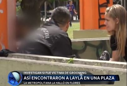 Así encontraron en una plaza a Layla, víctima de grooming