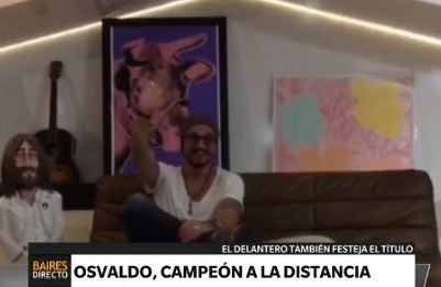 Osvaldo festejó el triunfo de Boca a la distancia
