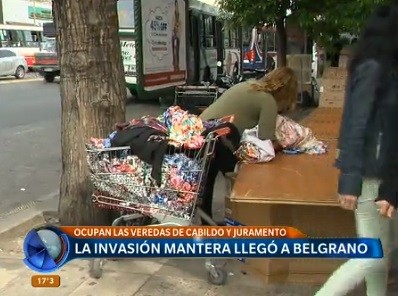 La invasión mantera llegó a Belgrano