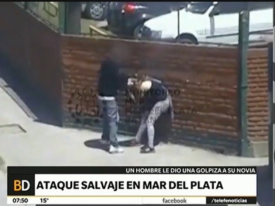Brutal ataque de un joven a su novia