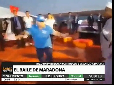 El baile de Maradona en Marruecos
