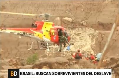 Buscan sobrevivientes del deslave en Brasil