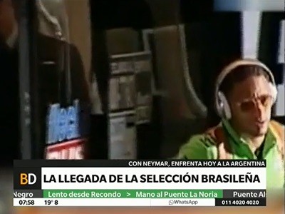 La llegada de la selección brasileña