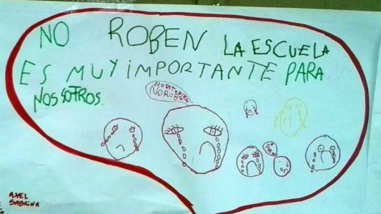 El pedido de los chicos de una escuela a los ladrones: "No nos roben más"
