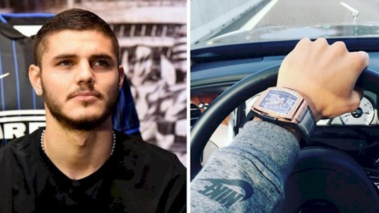 Icardi mostró un costoso reloj en redes sociales y se lo robaron