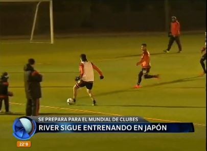 River realizó su primer entrenamiento bajo el cielo de Tokio