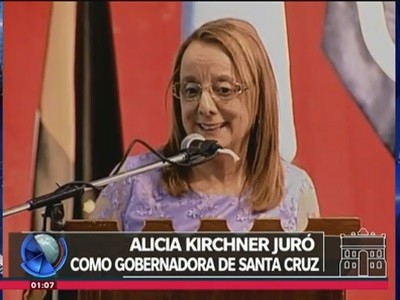 Asumió Alicia  Kirchner como gobernadora de Santa Cruz
