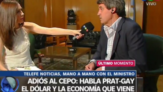 Telefe Noticias a solas con Prat Gay