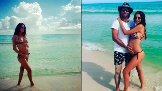 La pancita de Zaira Nara: embarazada y en bikini en una playa