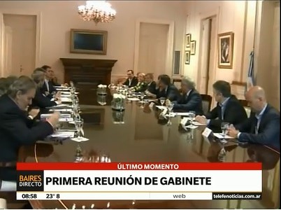 Primera reunión de gabinete del gobierno de Macri