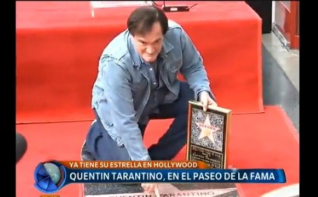 Quentin Tarantino, en el Paseo de la Fama