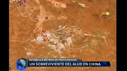 Un sobreviviente del alud en China