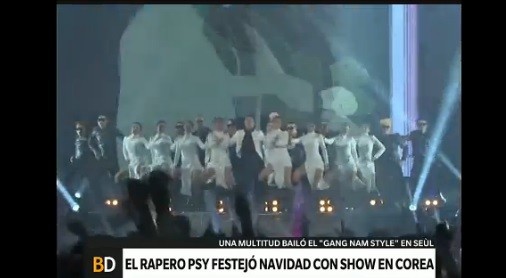 Psy festejó la Navidad con un mega show en Corea