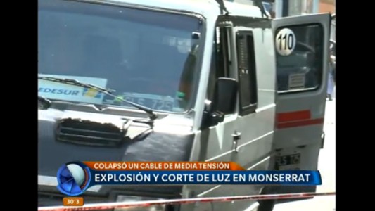 Explosión y corte de luz en Monserrat