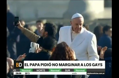 El papa Francisco pidió no marginar a los homosexuales