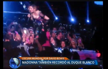 Madonna también homenajeó al "Duque blanco"