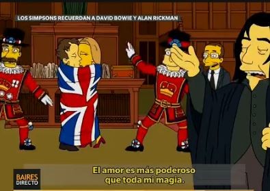 Los Simpson rinden homenaje a David Bowie y Alan Rickman