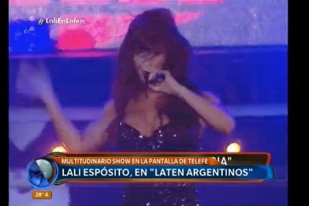 Lali Espósito estuvo en el arranque de "Laten Argentinos"