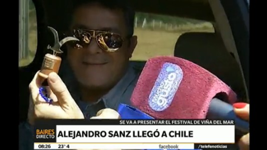 Alejandro Sanz llegó a Chile