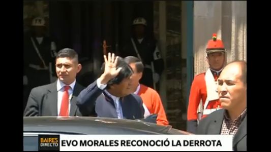 Evo Morales reconoció la derrota