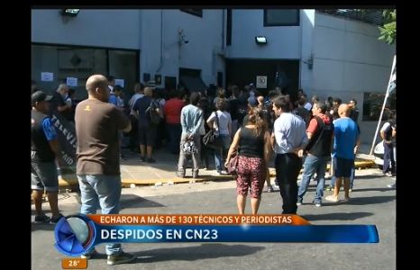 El canal CN23 echó a un centenar de trabajadores y cortó su transmisión