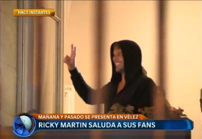 Ricky Martin saludó a sus fans