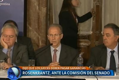 Rosenkrantz, ante la comisión del Senado