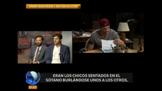 Telefe Noticias, con Ashton Kutcher y Danny Masterson