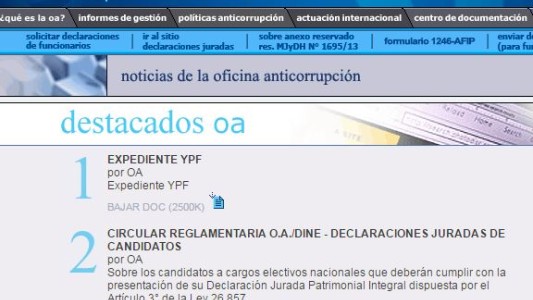 La Oficina Anticorrupción retiró la foto de su titular en la web oficial