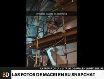 Macri mostró los preparativos para la visita de Obama a través de su Snapchat