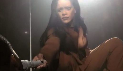 Rihanna quedó impactada con un fan al que le acercó el micrófono