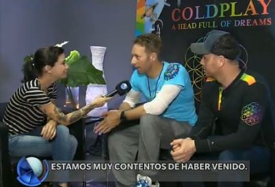 Coldplay, a solas con Telefe Noticias