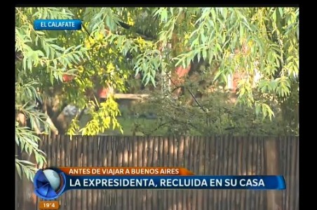 Cristina, recluida en su casa de El Calafate