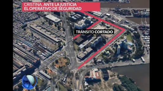 El operativo de seguridad para la declaración de Cristina