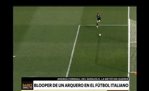 Video: blooper de un arquero en el fútbol italiano