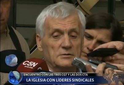 La Iglesia se reunió con líderes sindicales