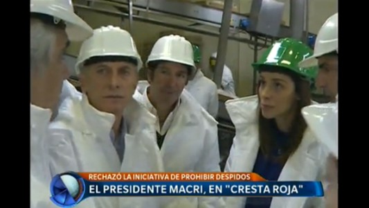 El presidente Macri, en "Cresta Roja"