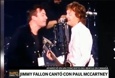 Jimmy Fallon cantó junto a Paul McCartney