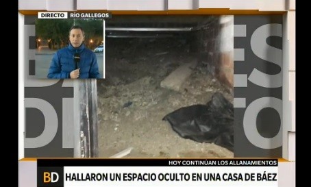 Marijuan dijo que el espacio encontrado en la propiedad de Báez "no es una bóveda"