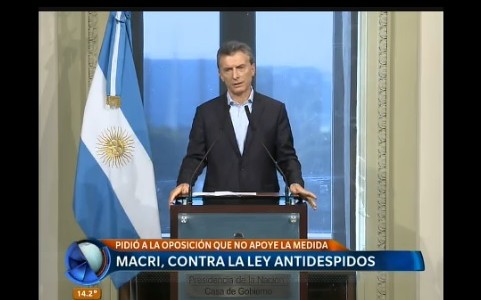 Macri negó que haya "ola de despidos masivos"