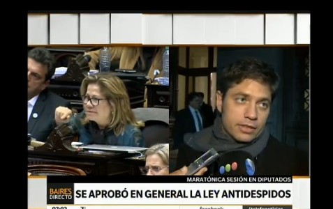 Ley antidespidos: Kirchnerismo pidió a Macri que no vete la ley y dijo que el "gran perdedor" fue Massa