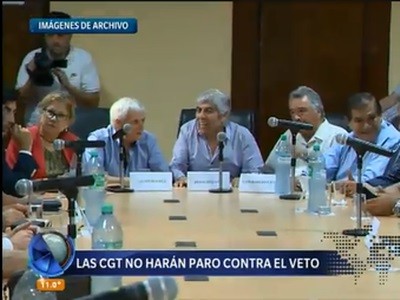Las CGT no harán paro contra el veto