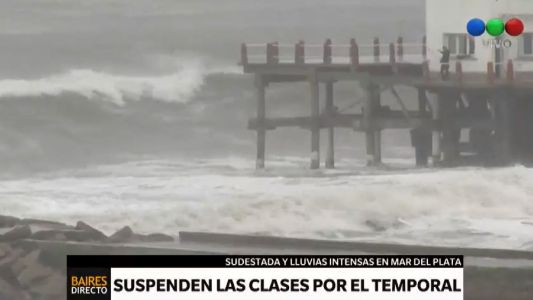 Mar del Plata sin clases por el temporal