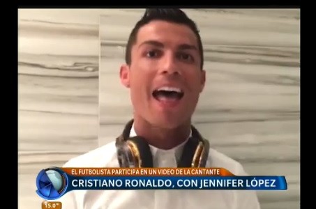Cristiano Ronaldo, con Jennifer López
