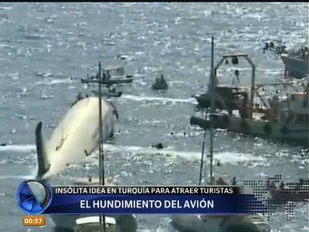 El hundimiento del avión